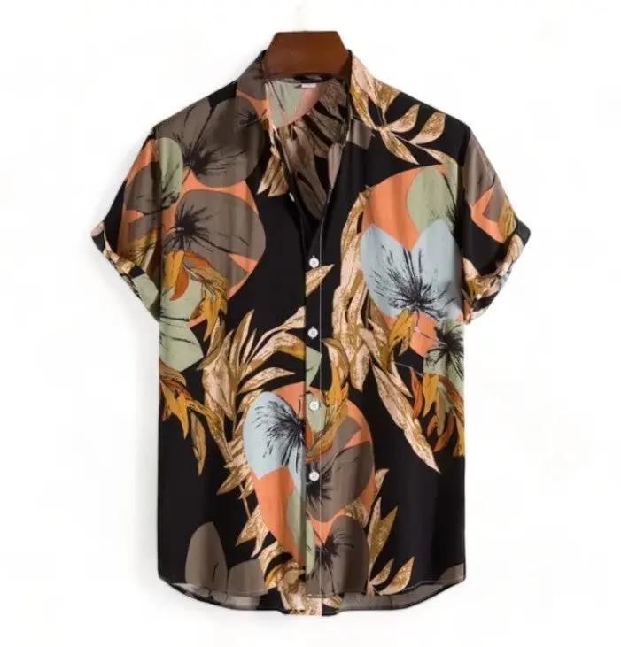 Hawaiian Beach Shirts - Shirt - Dan Flashes - Brown - Hawaiian beach shirts - Dan Flashes